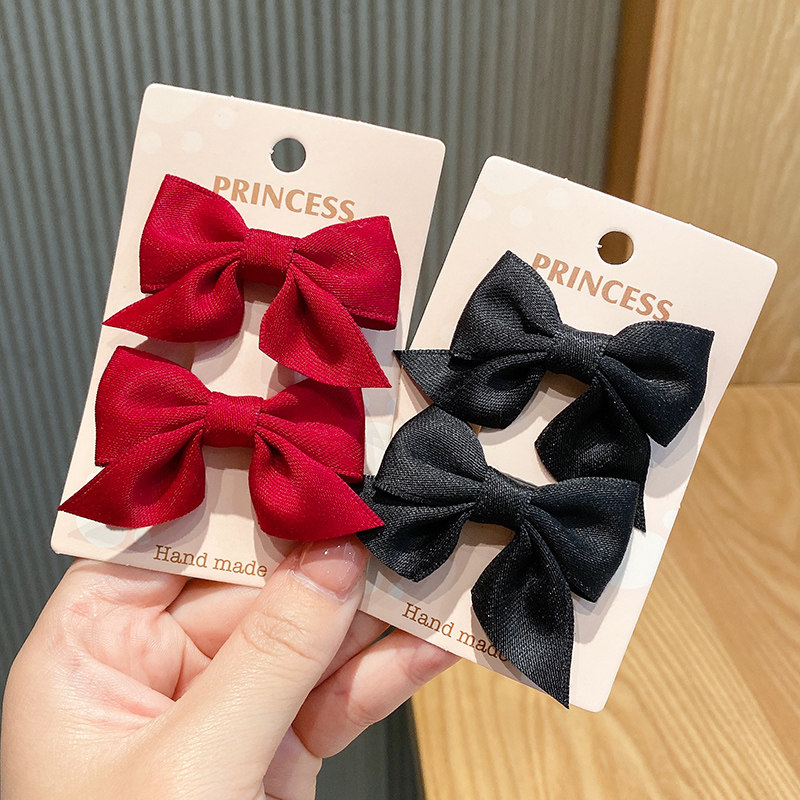 Korean girl trumpet bow headwear children's net red hairpin cute Japanese little girl hairpin princess hair accessories