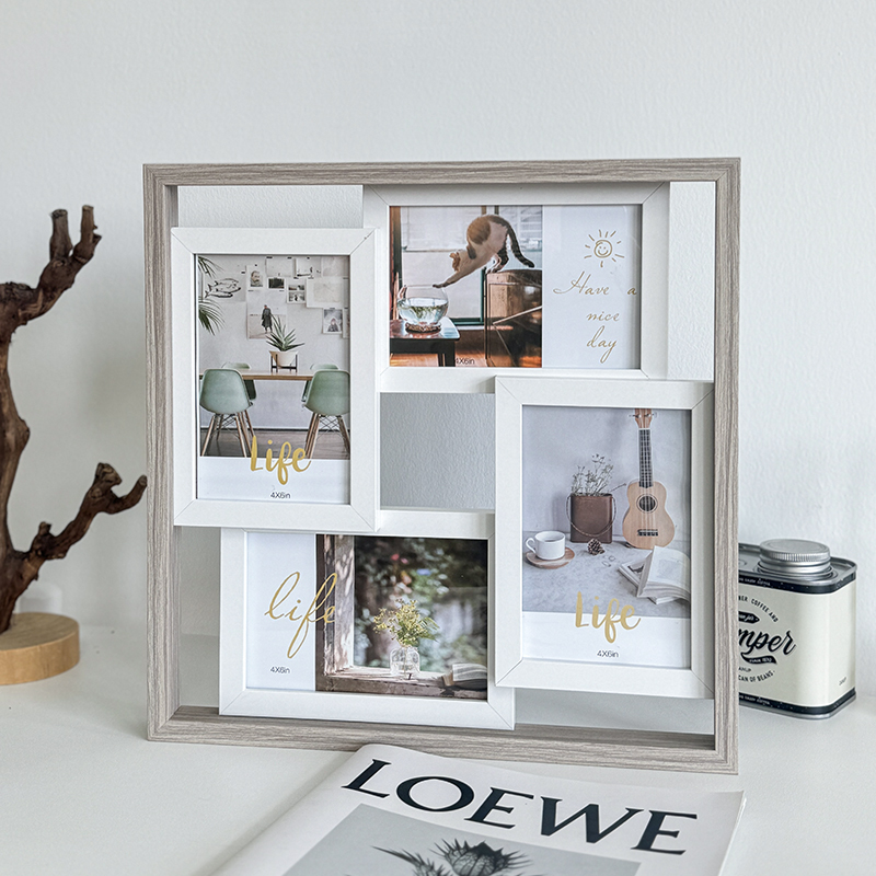 6inch Photo Frames for Display, Creative Multi-Frame Connected Photo Frames for Wall Hanging, Printed Photos Made into a High-End Photo Album