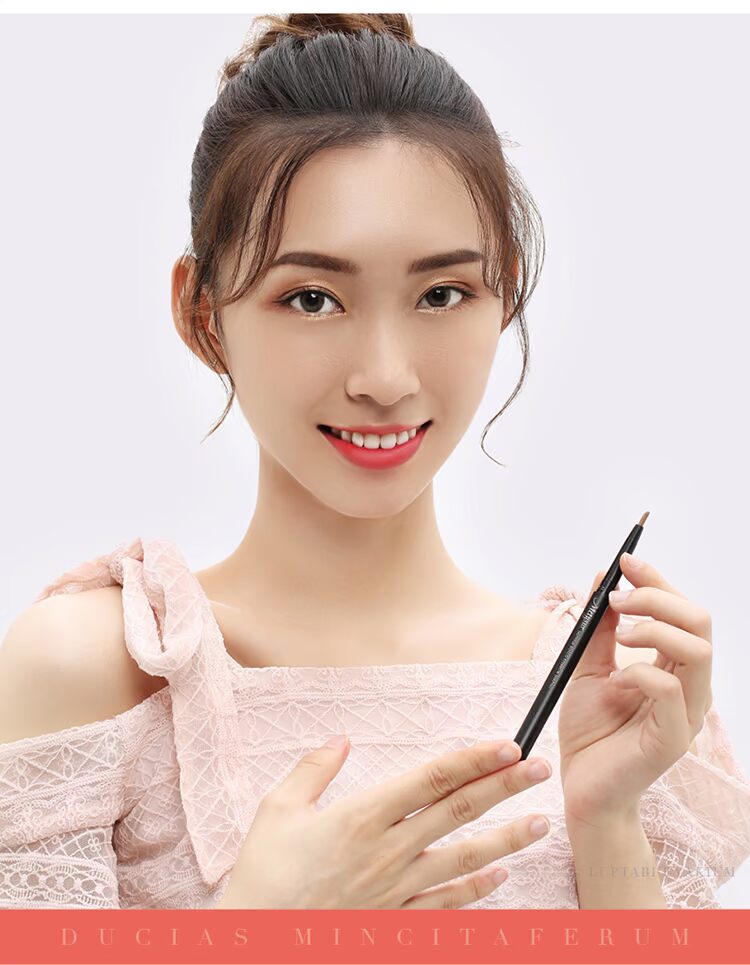 Lông mày bút chì nữ không thấm nước và mồ hôi tự nhiên kéo dài không đánh dấu người mới bắt đầu sương mù bàn chải lông mày lưới màu đỏ lông mày màu nâu đích thực - Bút chì lông mày / Bột / Stick chì xé