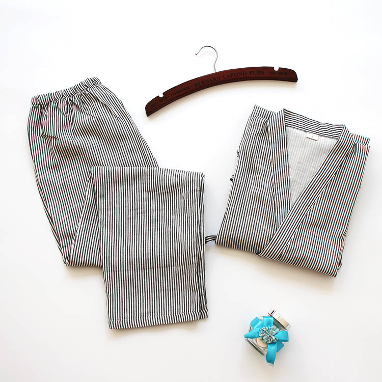 Đồ ngủ Nhật Bản, nam và nữ, cặp vợ chồng, kimono, quần áo nhà gió, gạc cotton, quần áo hấp, mùa xuân và mùa hè kiểu đồ bộ
