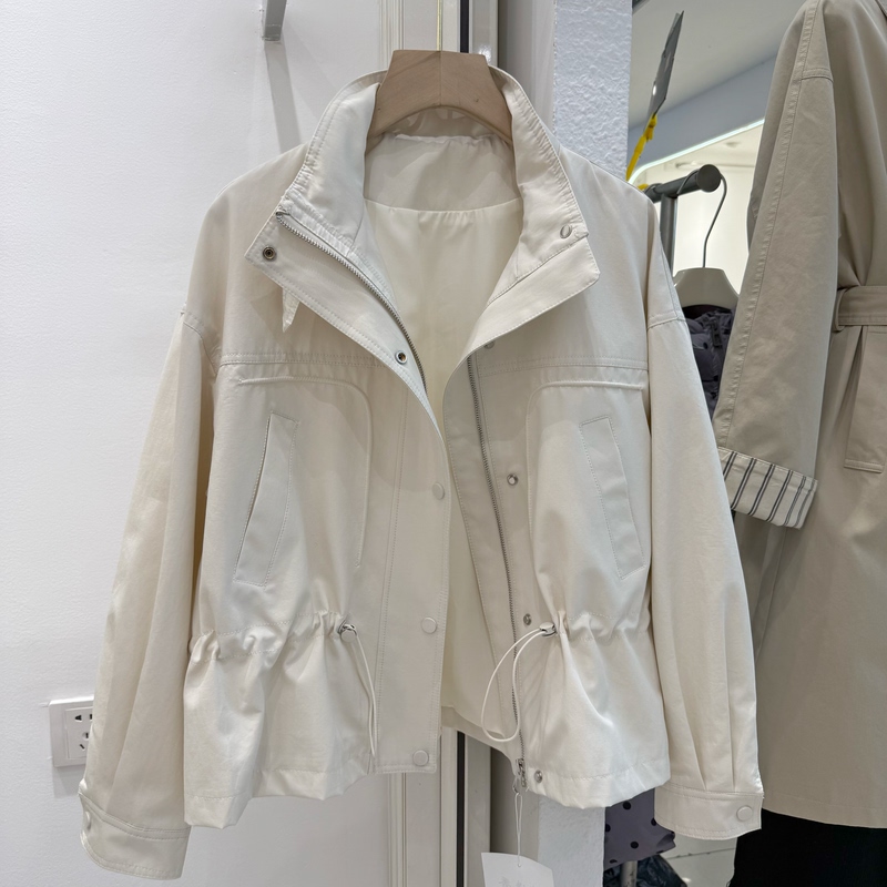 2026 Spring New Korean Style Loose Slimming Versatile Casual Stand Collar Short Windbreaker Jacket Women's Top