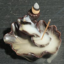 Ceramic incense burner creative Alpine flowing water aromatherapy sandalwood incense stove home back flow indoor stove little monk Incense Road ornaments