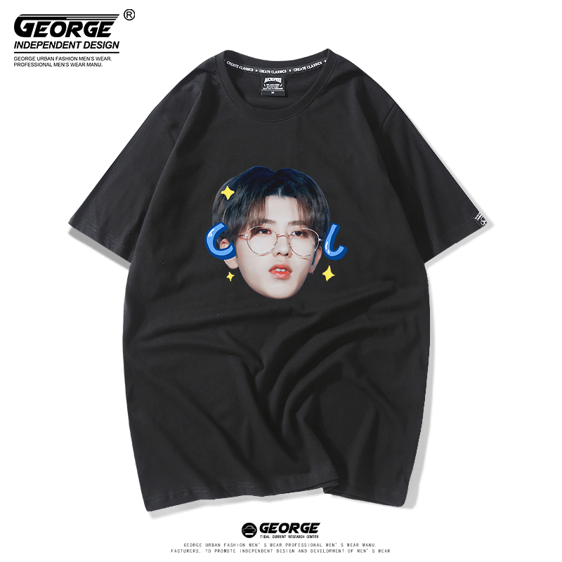[Кай Кун футболка с коротким рукавом фан-одобрение cool кун кун аватар KUN копия T-shirt ikun свободная полуприлегающая cotton]