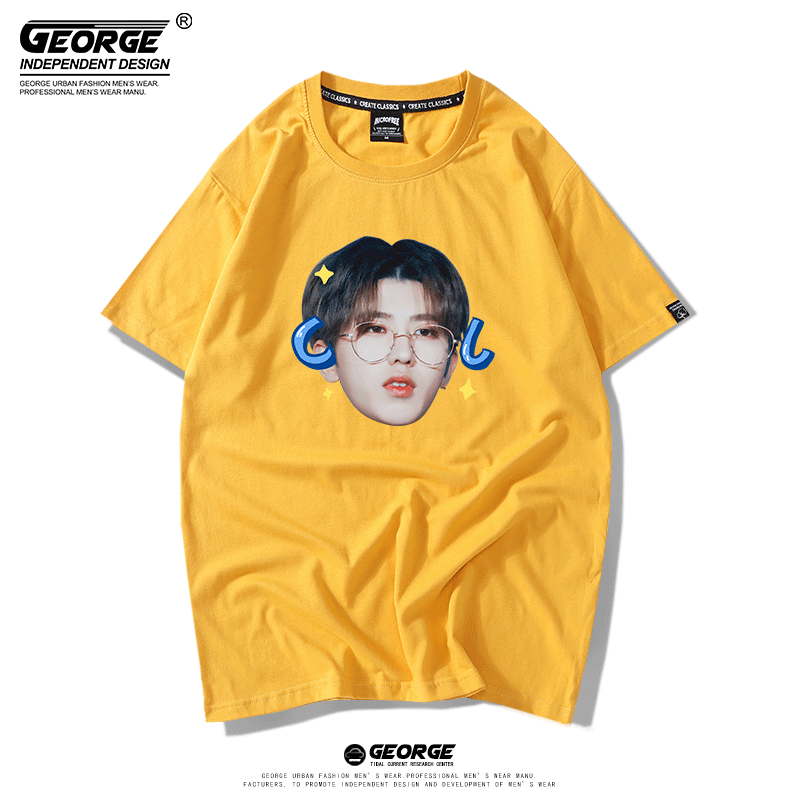[Кай Кун футболка с коротким рукавом фан-одобрение cool кун кун аватар KUN копия T-shirt ikun свободная полуприлегающая cotton]