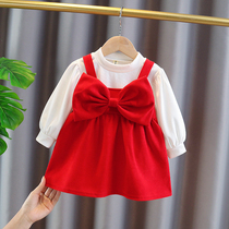 Girl Clothing Dress Dress Spring Dress 2023 New Spring Autumn Ocean Gas Children Trendy Baby Dress Suit Princess Dresses