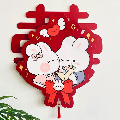 Jinyu Home Cartoon Cartoon Sticker Свадебная свадебная дом украшение Jayra галстук Dura Rabbit Living Room