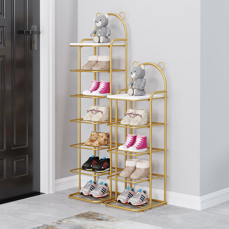 Child Shoe Rack Simple Doorway Home Shoe Cabinet Girl Shoes containing Divine Instrumental Province Space Small Narrow Small Shoe Shelf