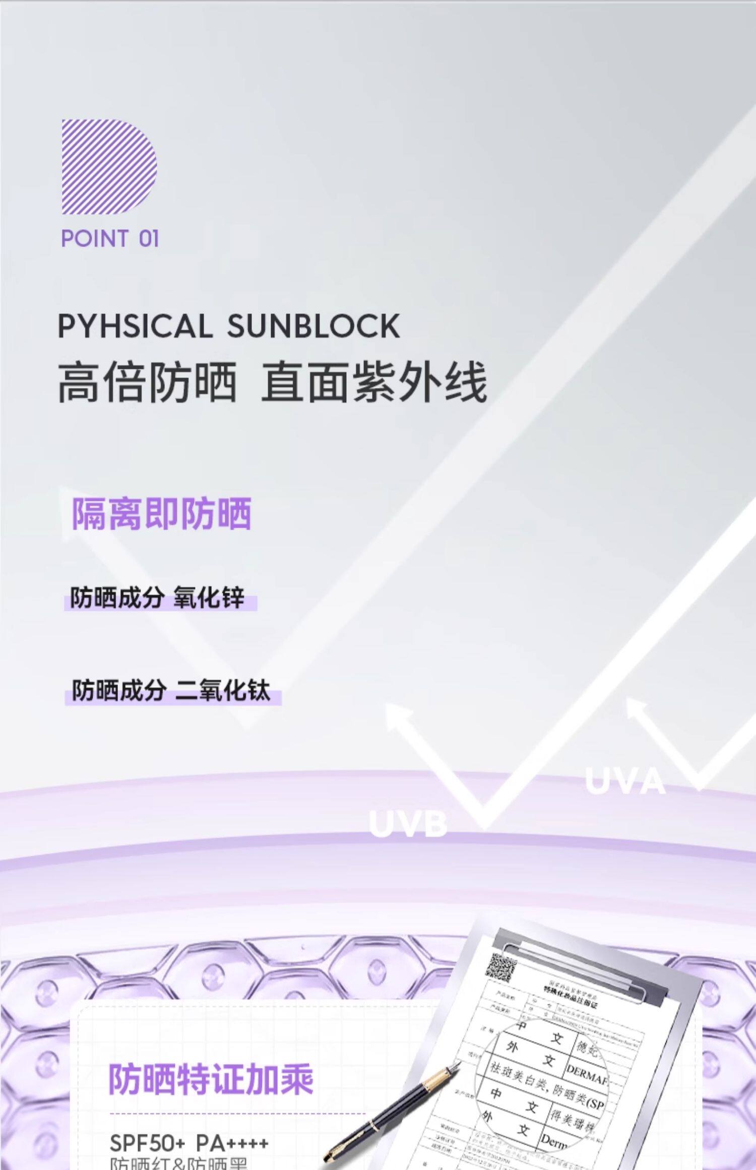 【中国直邮】 韩国 德妃紫苏 养肤清透隔离霜 防晒2合1妆前乳保湿舒缓敏肌SPF50+ 50ml