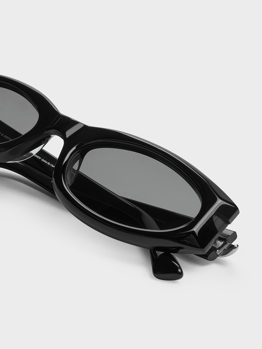 Charles&Keith Autumn and Winter Sunglasses Ck3-21280591 Fashionable Retro Cat-Eye Sunglasses Sunglasses