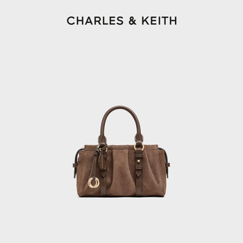 Charles&Keith25 Winter New Model Ck2-30671820-1 Retro Suede Small Square Bag Boston Bag