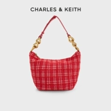 CHARLES&KEITH Мягкая вместительная и большая сумка на одно плечо с молнией, сумка через плечо