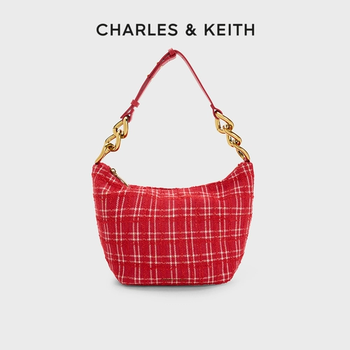 CHARLES&KEITH Мягкая вместительная и большая сумка на одно плечо с молнией, сумка через плечо