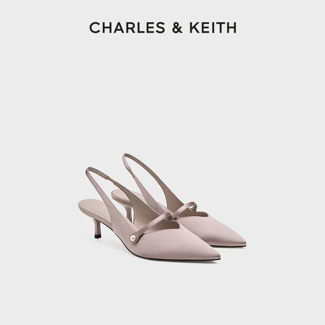 CHARLESKEITH pointy pearl heels sandals