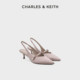 CHARLESKEITH pointy pearl heels sandals