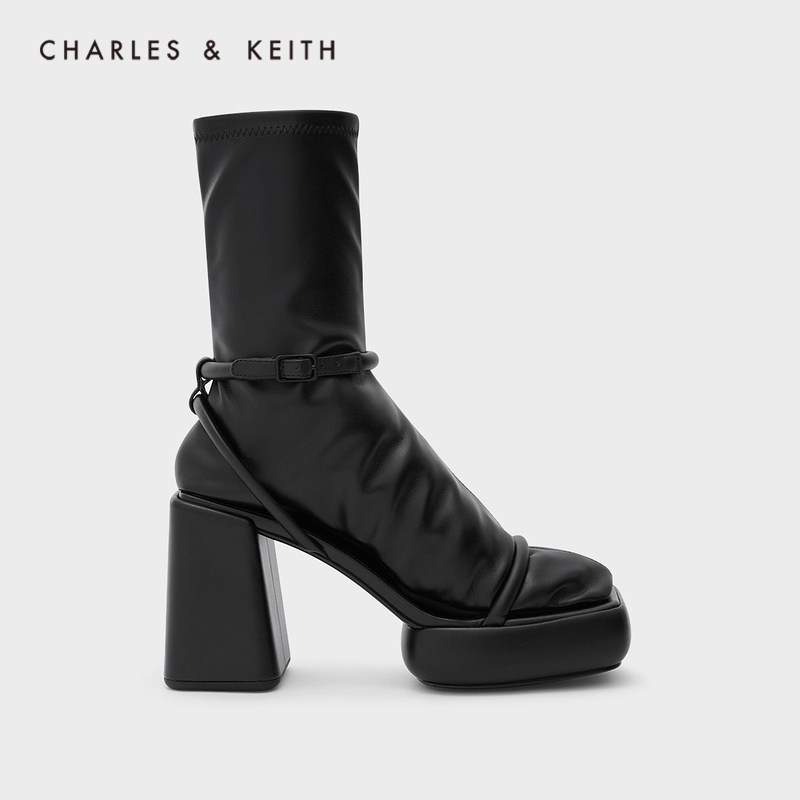 (Off the shelf) 21 Autumn New CK1-60361354 ladies with square head high heel socks boots