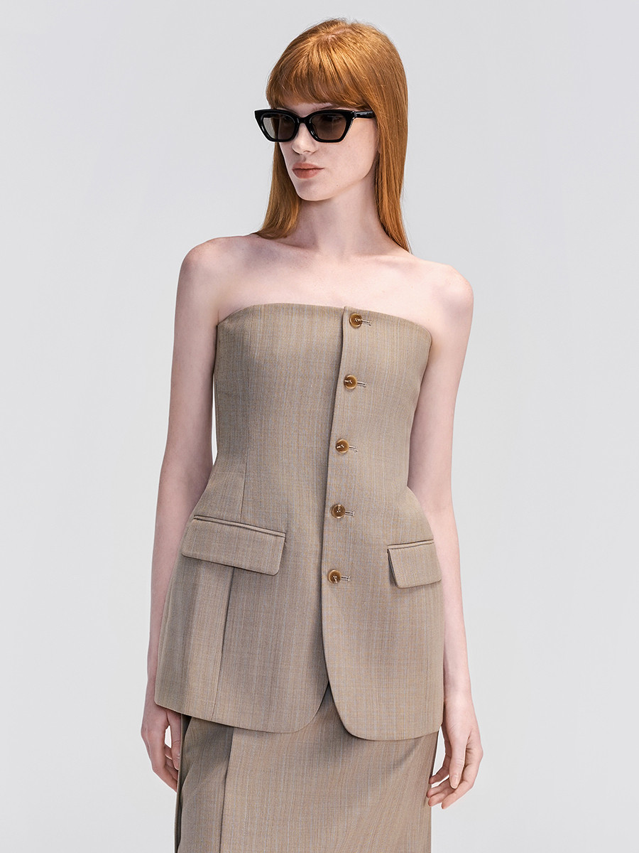 Charles&Keith Autumn and Winter Sunglasses Ck3-91280588 Fashionable Retro Cat-Eye Sunglasses Sunglasses