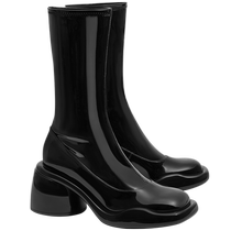 CHARLES&KEITH autumn and winter womens boots CK1-90920114 ladies stars same style patent leather thick high heel short boots