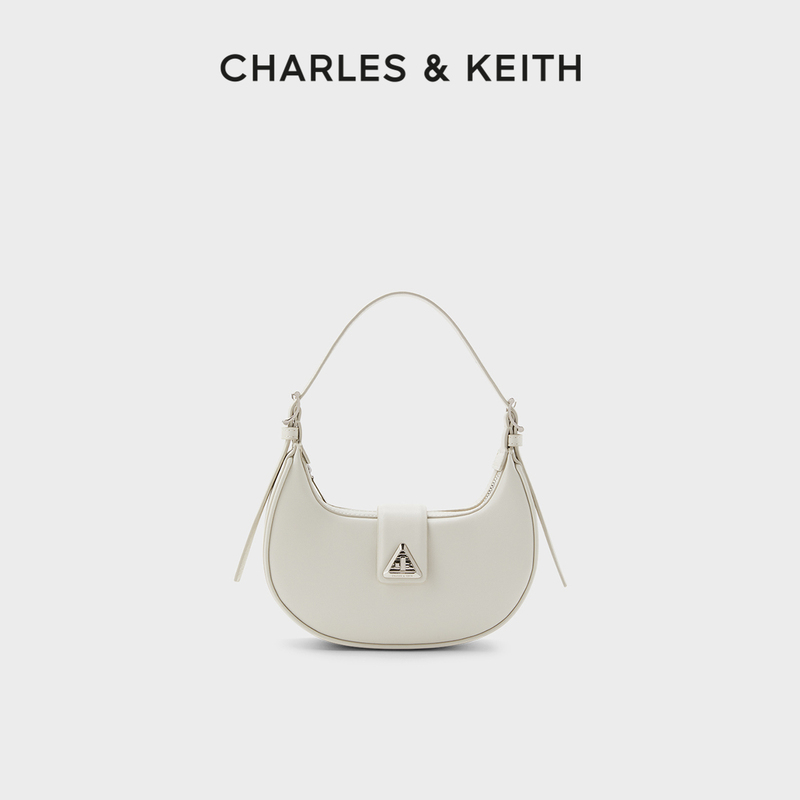 Charles&Keith Autumn Women's Bag Ck2-50271205 Simple Shoulder Bag Underarm Bag Crescent Bag Women's Bag Charles&Keith Autumn Women's Bag Ck2-50271205 Simple Shoulder Bag Underarm Bag Crescent Bag Women's Bag