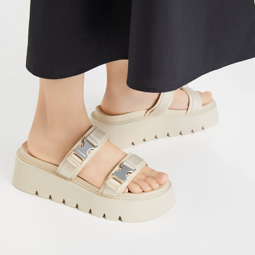 CHARLES&KEITH Летняя женская обувь CK1-70381040 повседневная верхняя одежда с пряжкой Birkenstock, женские тапочки на толстой подошве