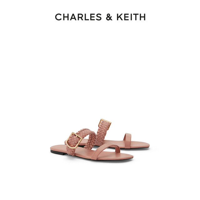 CHARLES/KEITH ເກີບຜູ້ຍິງໃນລະດູໃບໄມ້ປົ່ງແລະລະດູຮ້ອນ CK1-70280019 ເກີບສົ້ນນອກແລະເກີບແຕະຂອງແມ່ຍິງ