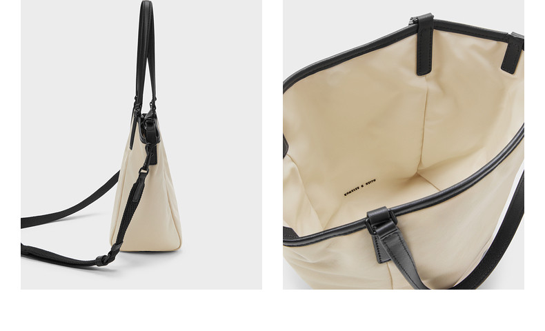 Сумка charles&keith23秋新款ck2-30782201大容量双面设计单肩托特包女 &