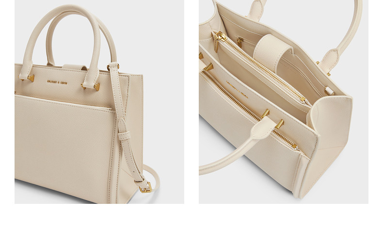 Сумка charles&keith春季新款ck2-30782210简约通勤手提单肩托特包女