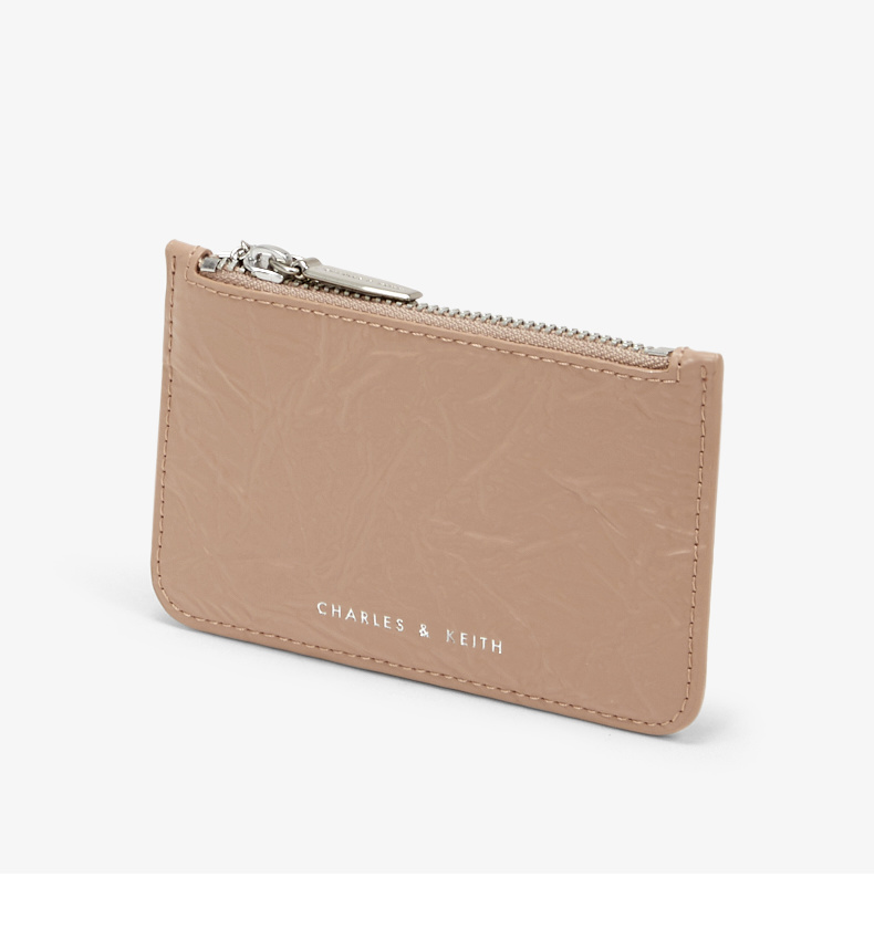 CHARLES & KEITH2019 mùa thu mới CK6-51200001-2 xếp li trang trí thẻ ví nữ - Ví tiền ví lv