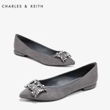 Charles & Keith Single Shoes CK1-70390149 бархатный пирог с алмазным кубиком.