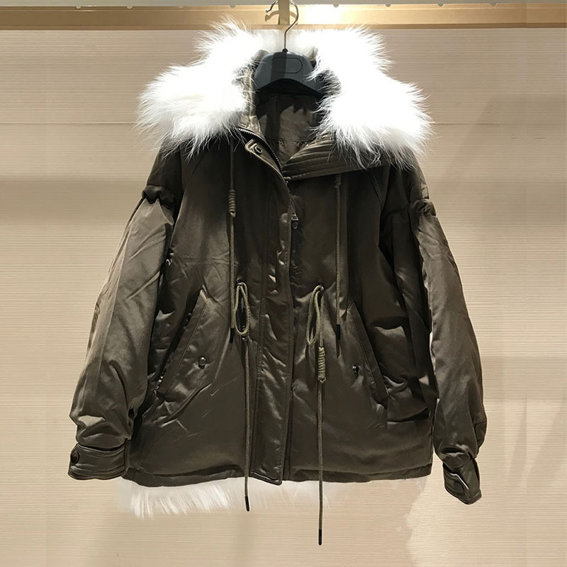 A-Shi cửa hàng flagship trang web chính thức truy cập 2020 mùa đông bốc thăm mới dây len cổ mui xe edor ấm áp xuống áo khoác bông