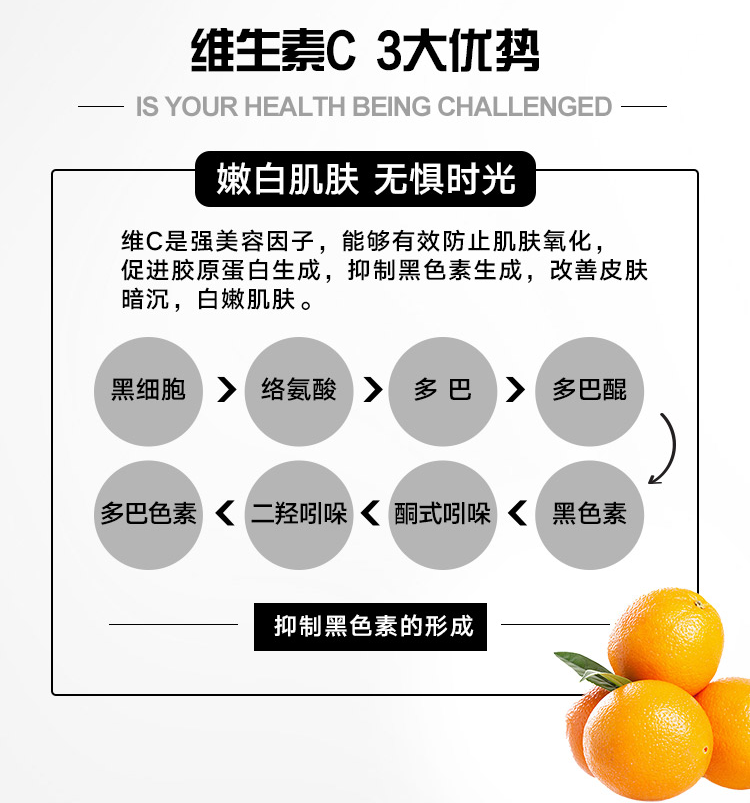 澳洲原产 Cenovis 天然橙味 无糖维生素C咀嚼片 300粒 图5