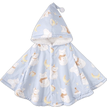 Lu Xiaomans reachable baby windproof cloak for small months old baby autumn and winter plus velvet windproof jacket
