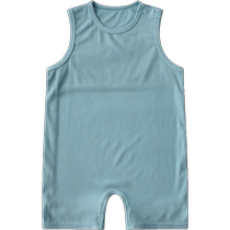 Half-back bellyband with legs summer thin baby belly protection sleeping preventing colds baby modal vest jumpsuit