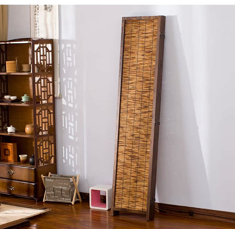 Trung Quốc gỗ rắn màn hình gấp màn hình hiên phân vùng sậy gấp di động mù khách sạn nhà hàng phòng khách nghệ thuật phòng ngủ - Màn hình / Cửa sổ vách ngăn phòng khách bằng gỗ đẹp