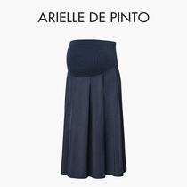 France ARIELLE DE PINTO maternity wear spring versatile a-line mid-length high-waisted belly-supporting slimming skirt