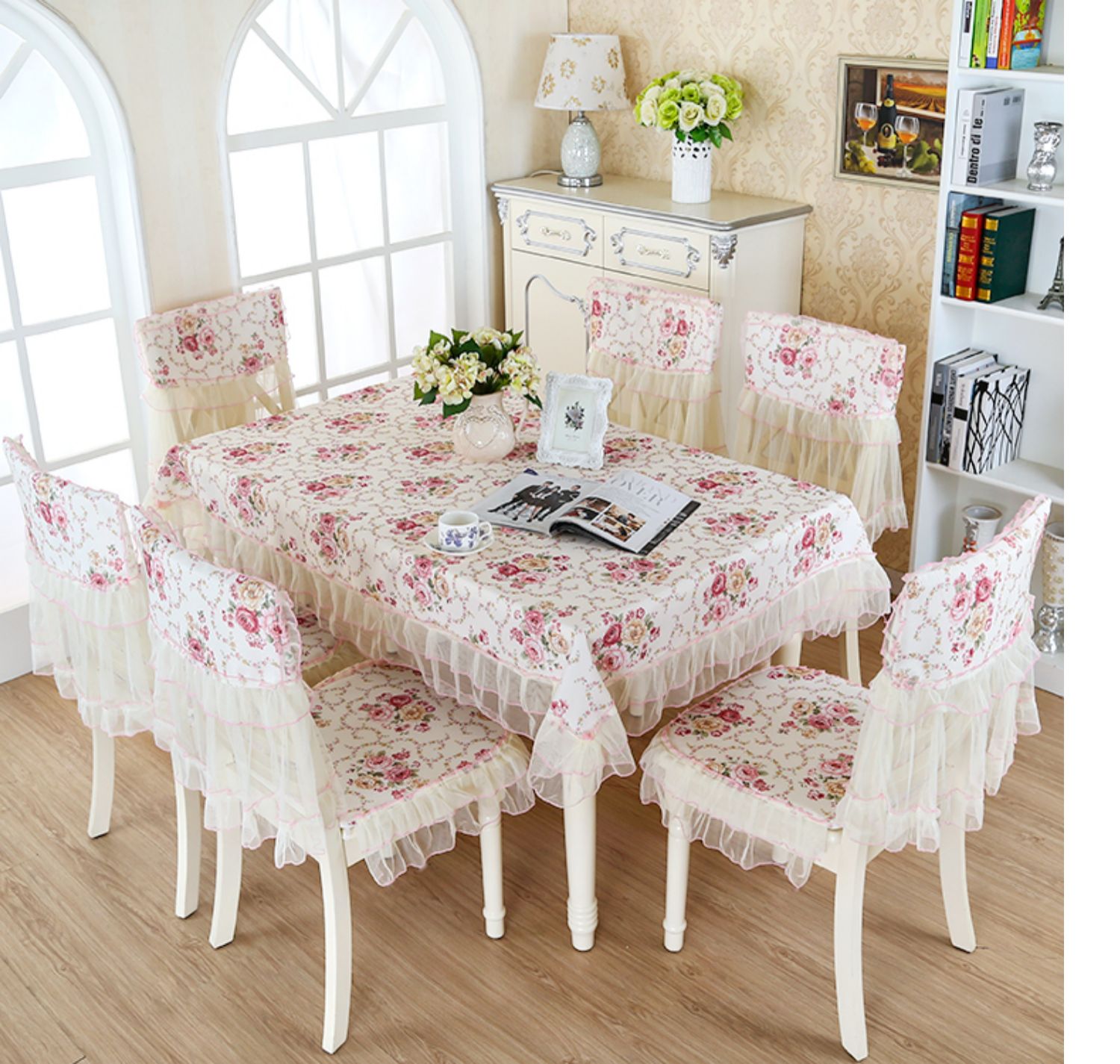 Bảng vải ghế bọc đệm đặt bàn cà phê khăn trải bàn vải hình chữ nhật ghế bìa châu Âu hiện đại tối giản nhà - Khăn trải bàn khăn trải bàn trắng