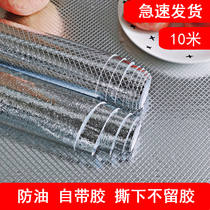Kitchen oil-proof sticker kitchen cabinet range hood liquefied gas stove countertop protective film Tin self-adhesive wallpaper refurbished
