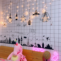 ins rental room wallpaper self-adhesive girl wallpaper self-adhesive bedroom warm 10-meter net celebrity rental house transformation