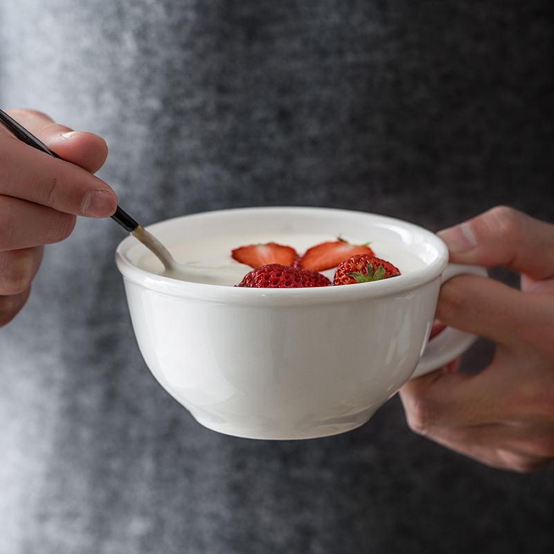 Ceramic breakfast cup ins Nordic red cup of milk cup net contracted coffee cup creative household sweetmeats cup oats cup