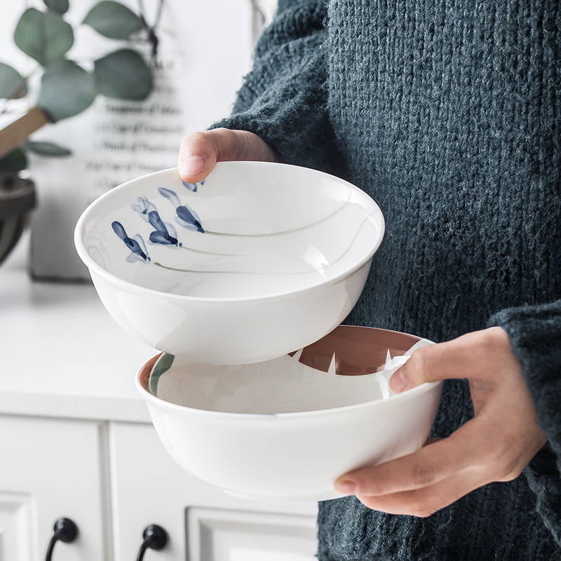 Japanese hand - made ceramic bowl household utensils rainbow such as bowl bowl eat bowl mercifully creative rainbow such use large salad bowl bowl