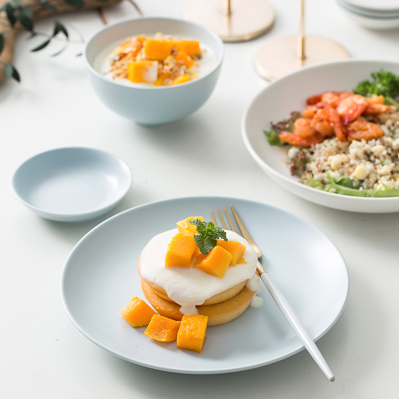 Dishes suit Nordic INS 56 head contracted household ceramic Dishes Japanese 10 combination to use chopsticks tableware for dinner