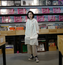 Petite game-Tencel cotton white windbreaker