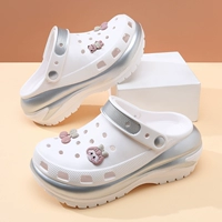 Белый серебристо-вишневый мишка