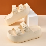 Летние тапочки на платформе, высокая нескользящая обувь, пляжные слайдеры для отдыха, подходит для подростков