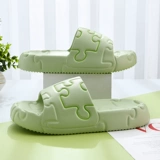 Женские летние домашние тапочки-сандалии на толстой подошве для дома, ванной комнаты, ванной, нескользящей, бесшумной, мягкой подошвой, без шнуровки, верхняя одежда из ЭВА
