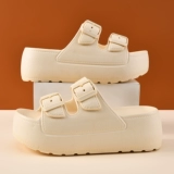 Летние тапочки на платформе, высокая нескользящая обувь, пляжные слайдеры для отдыха, подходит для подростков