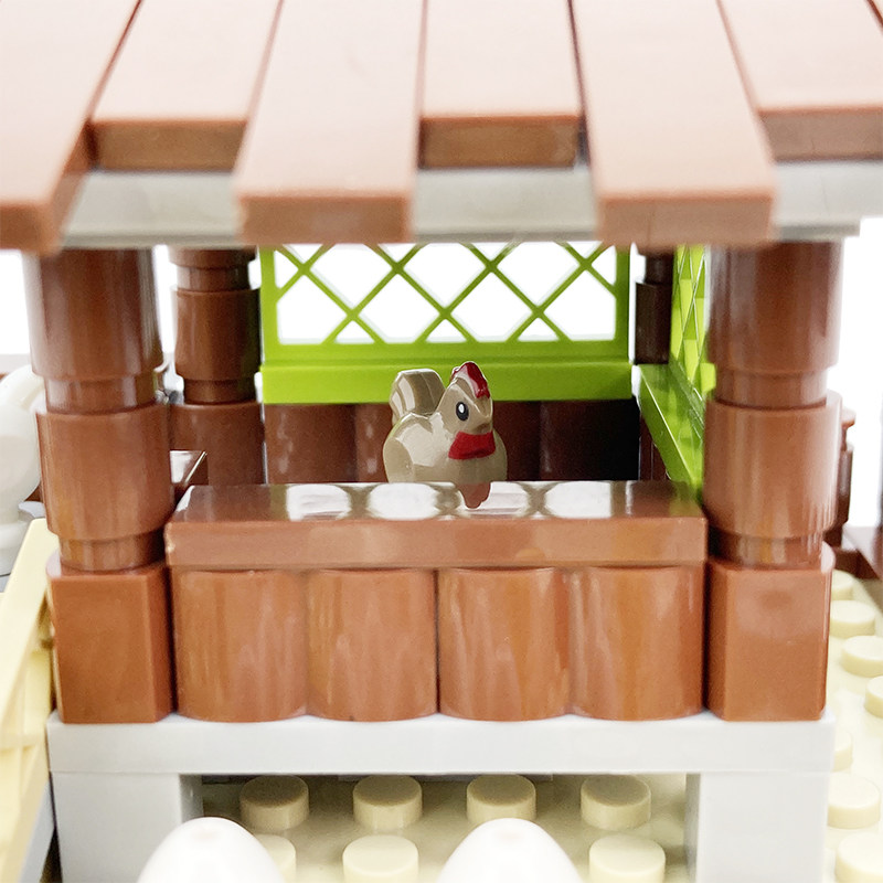 Suitable for Lego Moc Animal Farm Rooster Coop Chicken Nest Egg City Chick Building Blocks Minifigures Accessories Toys
