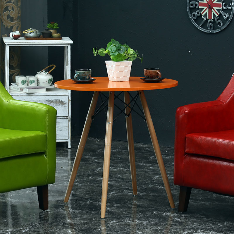 Nordic export designer Solid wood tea few small household balcony small round table creative personality corner several sofa side