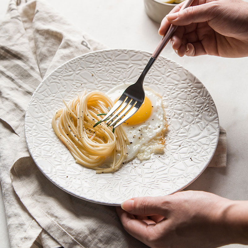 Creative Japanese hand - made ceramic disc nice steak dinner plate plate plate of pasta plate disc household food dish