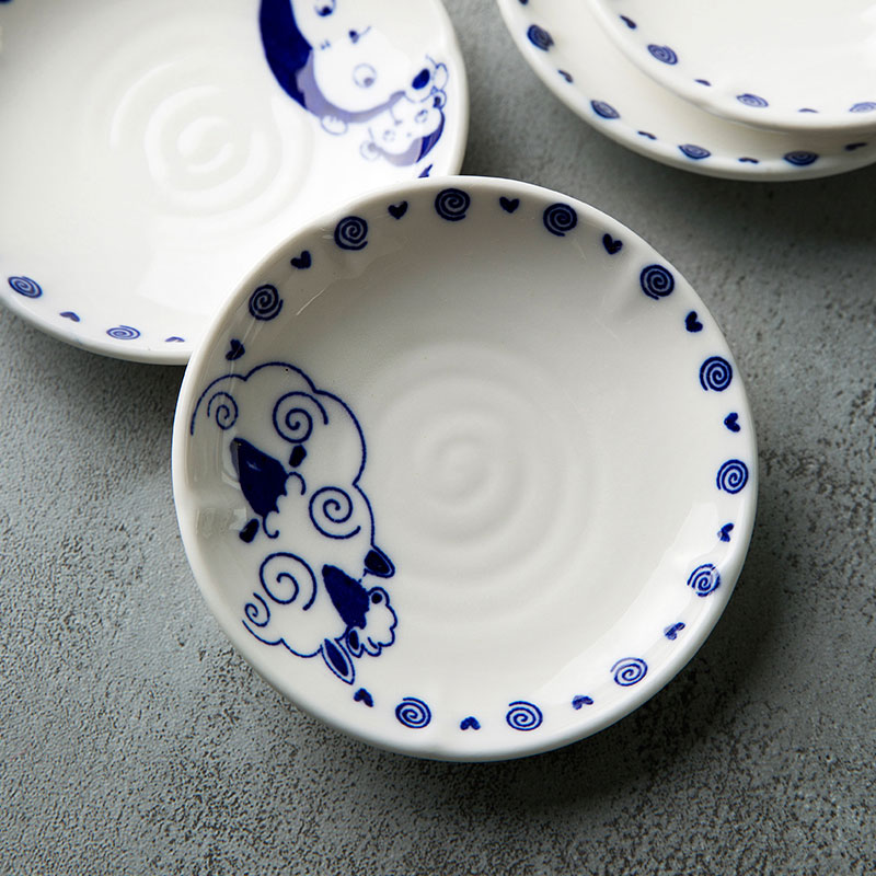 Zodiac ceramic flavour dishes Chinese dishes home 12 Zodiac creative dish seasoning sauce dish ipads plate plate