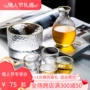 Sáng tạo Nhật Bản Bộ sản phẩm rượu vang Hammer Line Mô tả Gold Side Wine Glass Jug Ấm hơn Ấm hơn Hip Wine Wine - Rượu vang ly uống vang đỏ